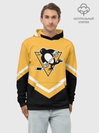 Худи мужской база хлопок / Pittsburgh Penguins