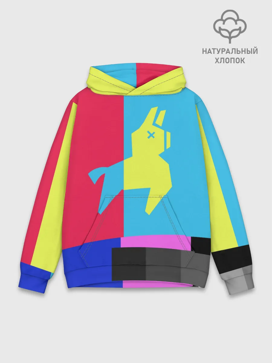 Худи мужской база хлопок / Лама Фортнайт