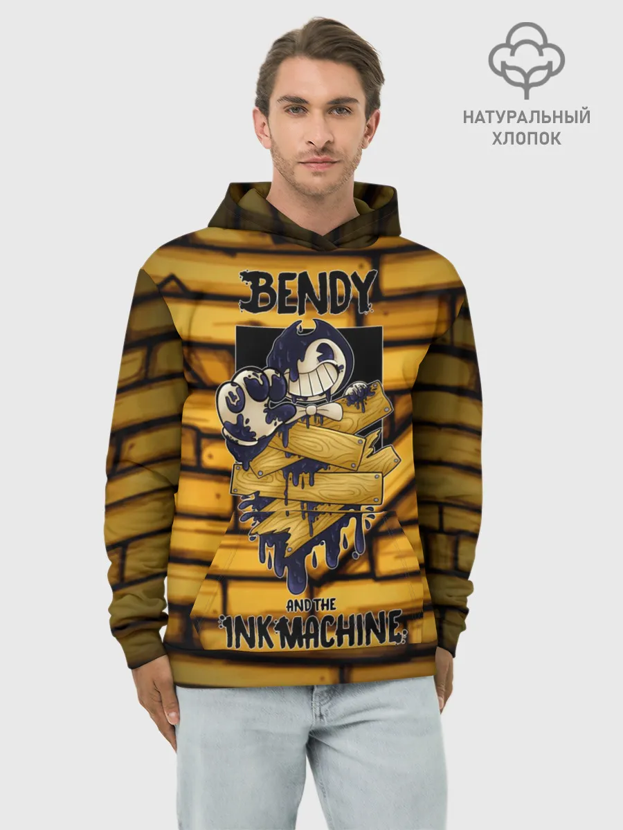 Худи мужской база хлопок / Bendy and the ink machine