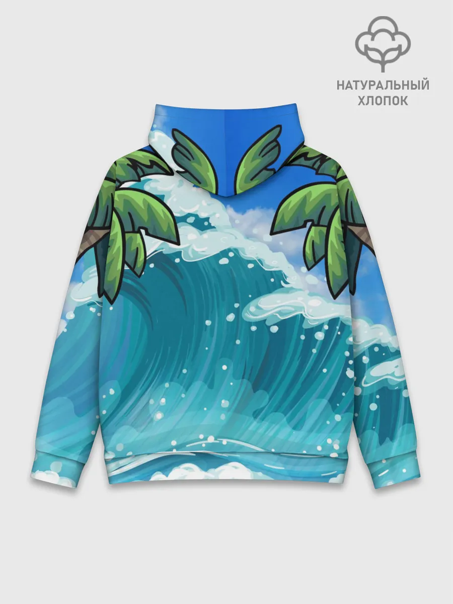Худи мужской база хлопок / Сёрфинг на Пицце