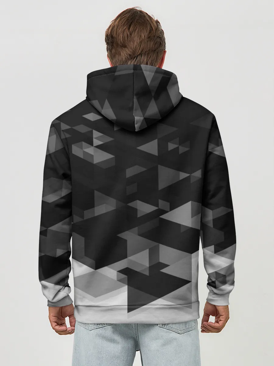 Худи мужской база хлопок / FC Real Madrid sport geometry