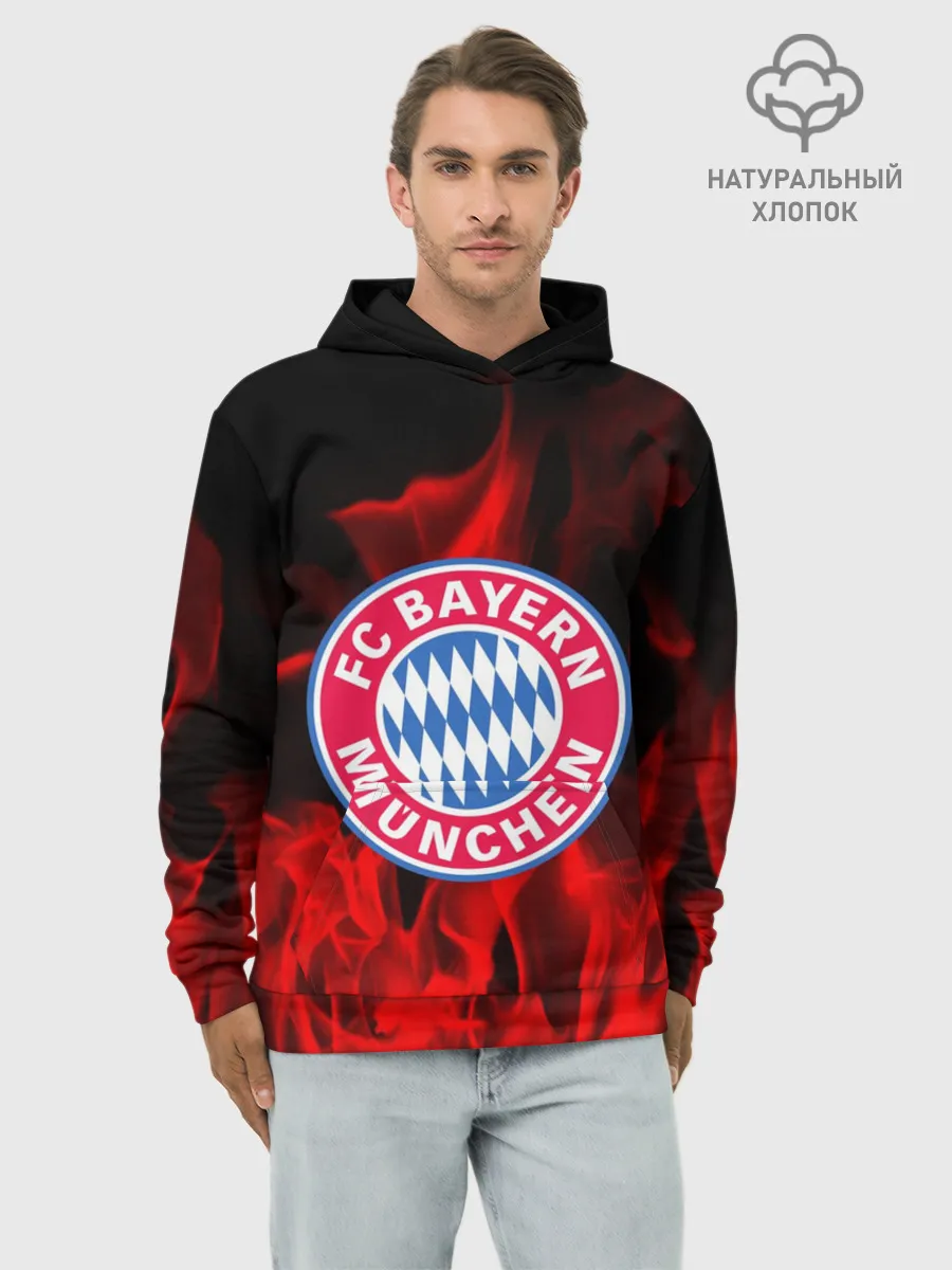 Худи мужской база хлопок / BAYERN MUNCHEN