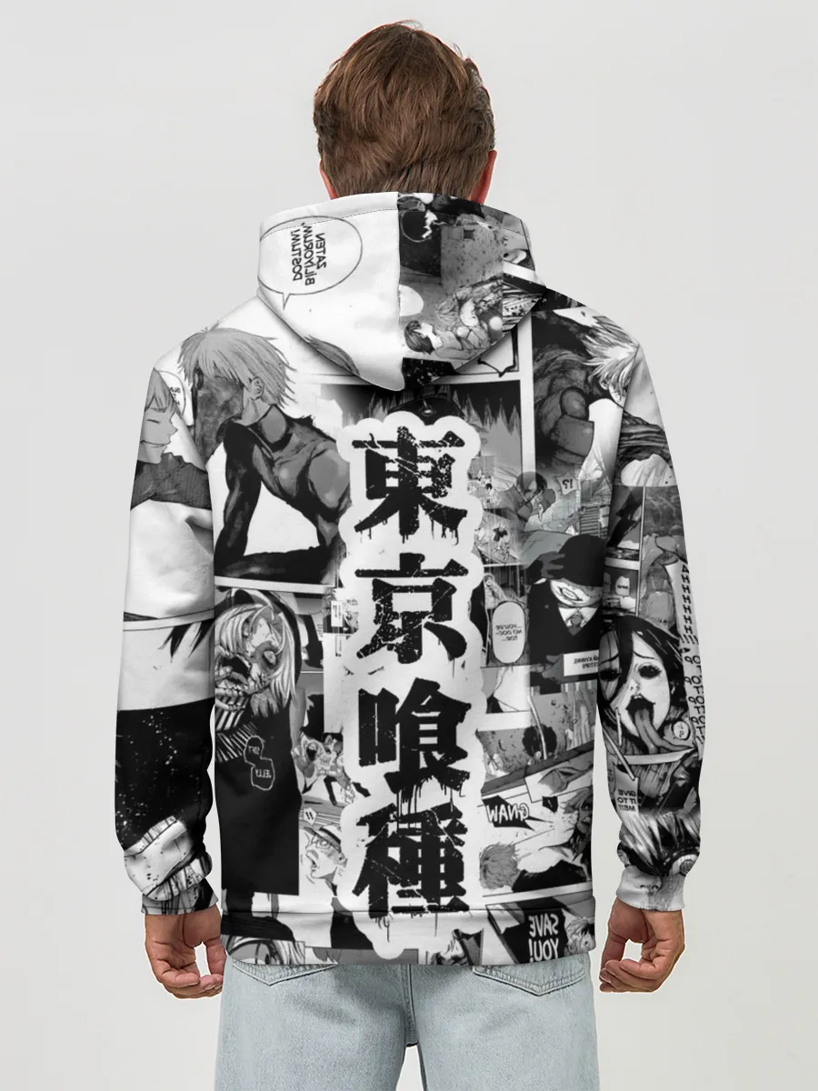 Худи мужской база хлопок / Токийский гуль манга
