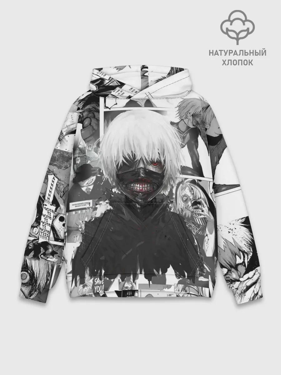 Худи мужской база хлопок / Токийский гуль манга