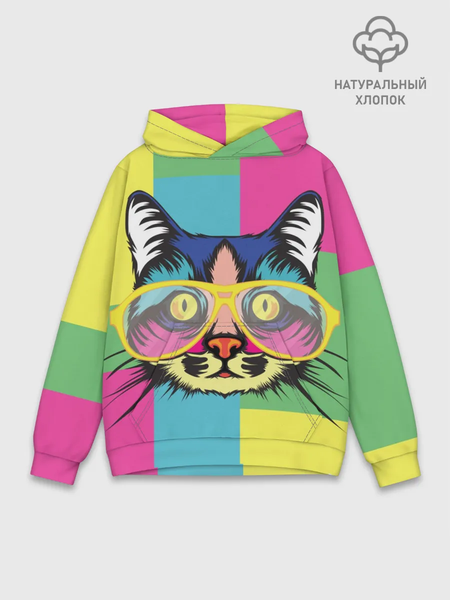 Худи мужской база хлопок / Яркий Кот