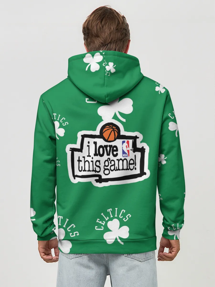 Худи мужской база хлопок / Boston celtics, nba