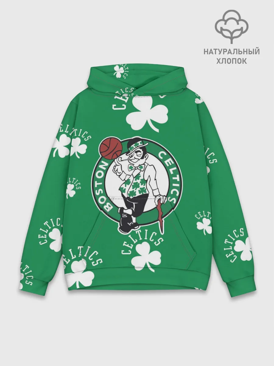 Худи мужской база хлопок / Boston celtics, nba