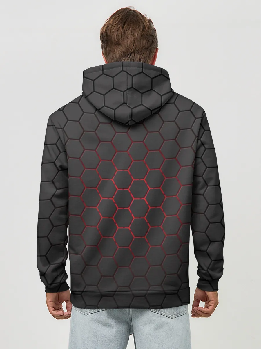 Худи мужской база хлопок / Соты карбона