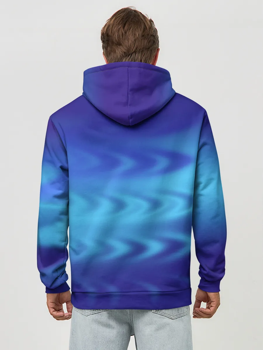 Худи мужской база хлопок / Цвет настроения синий