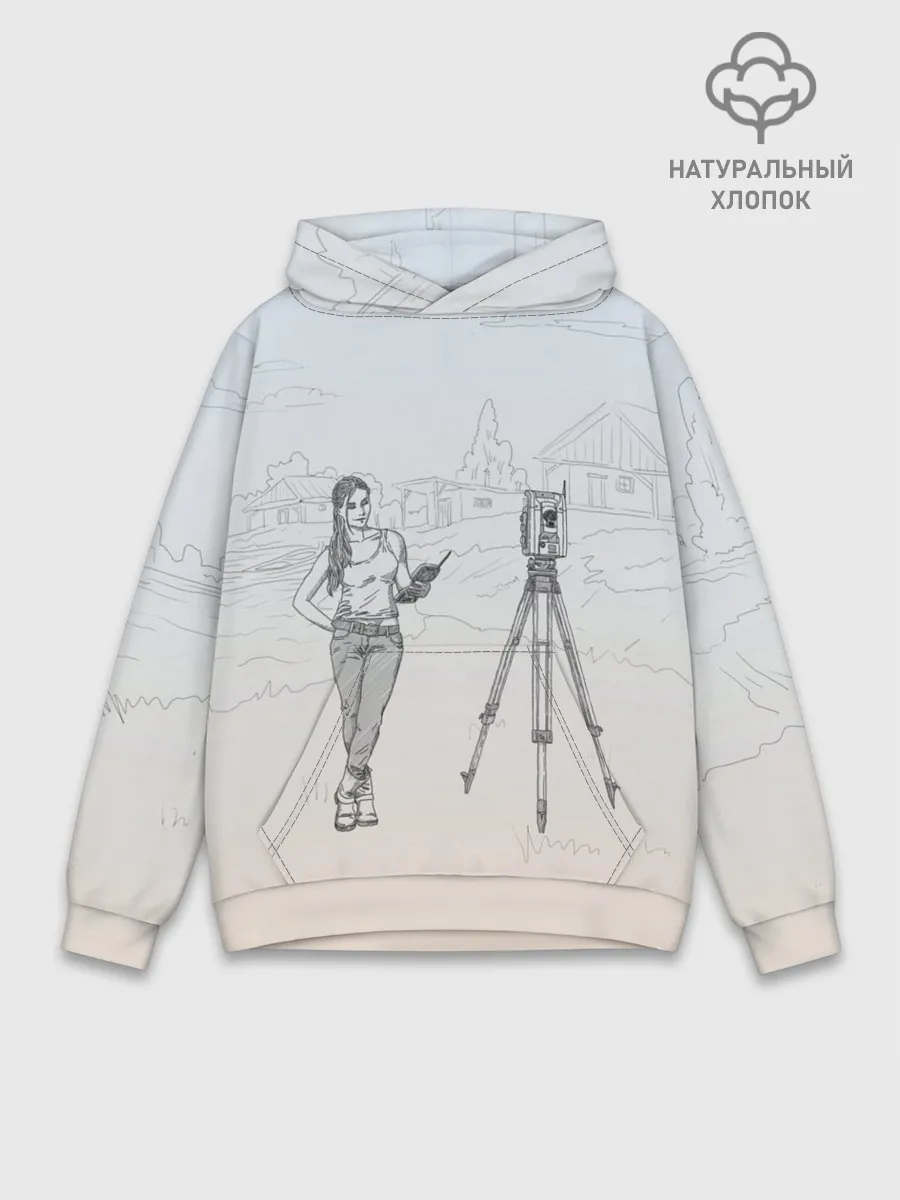 Худи мужской база хлопок / Девушка с контроллером