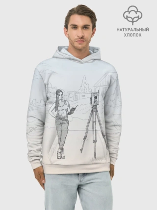 Худи мужской база хлопок / Девушка с контроллером