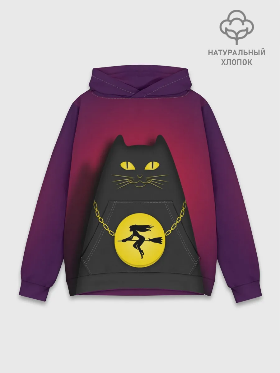Худи мужской база хлопок / Кот Бегемот