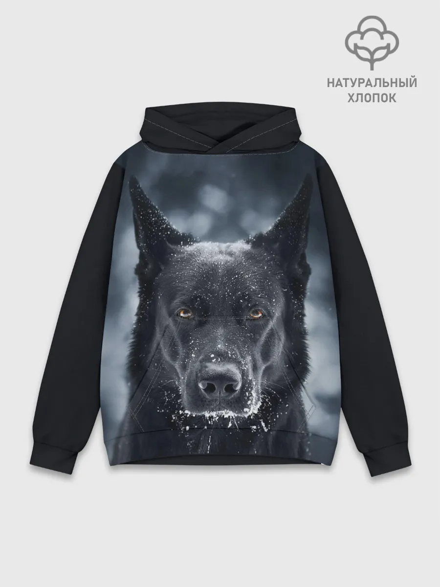 Худи мужской база хлопок / Dark Dog