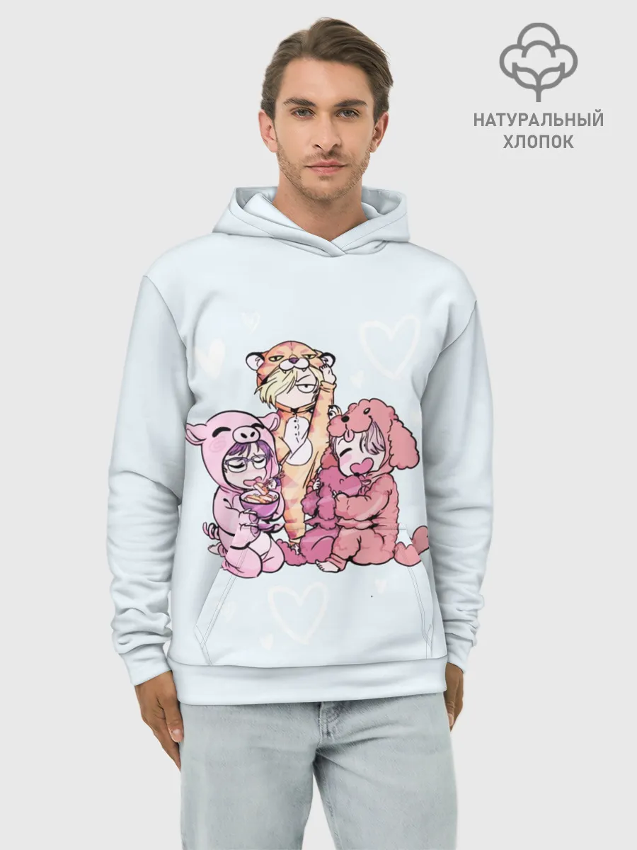 Худи мужской база хлопок / Yuri on Ice_3