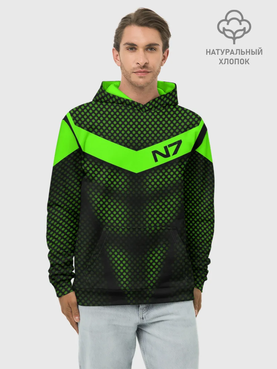 Худи мужской база хлопок / Mass Effect N7