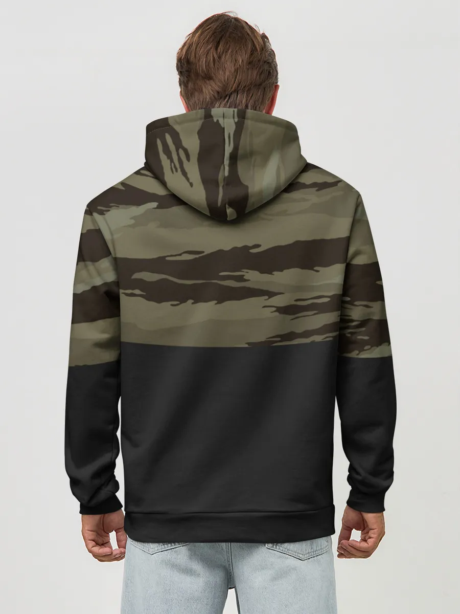 Худи мужской база хлопок / Камуфляж пограничник