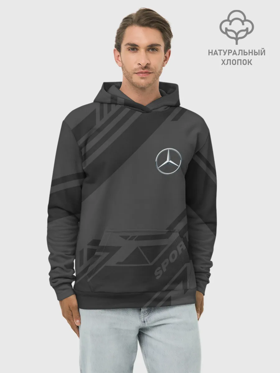 Худи мужской база хлопок / MERCEDES SPORT