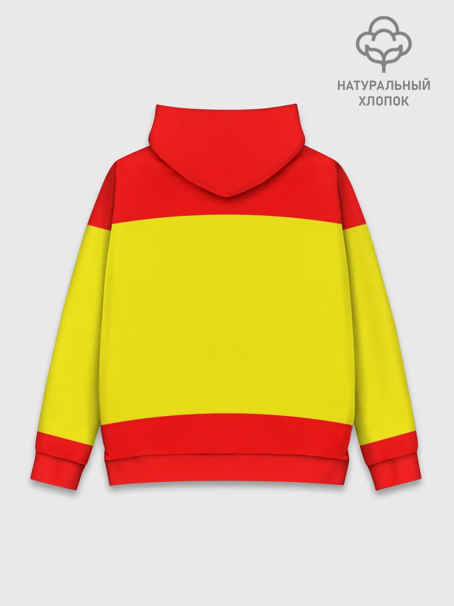 Худи мужской база хлопок / Сборная Испании флаг