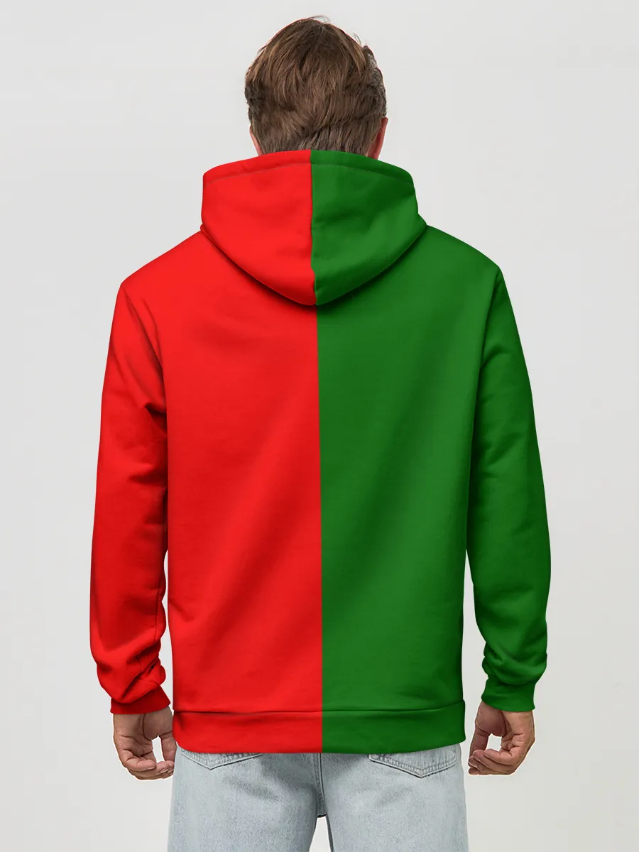 Худи мужской база хлопок / Сборная Португалии флаг