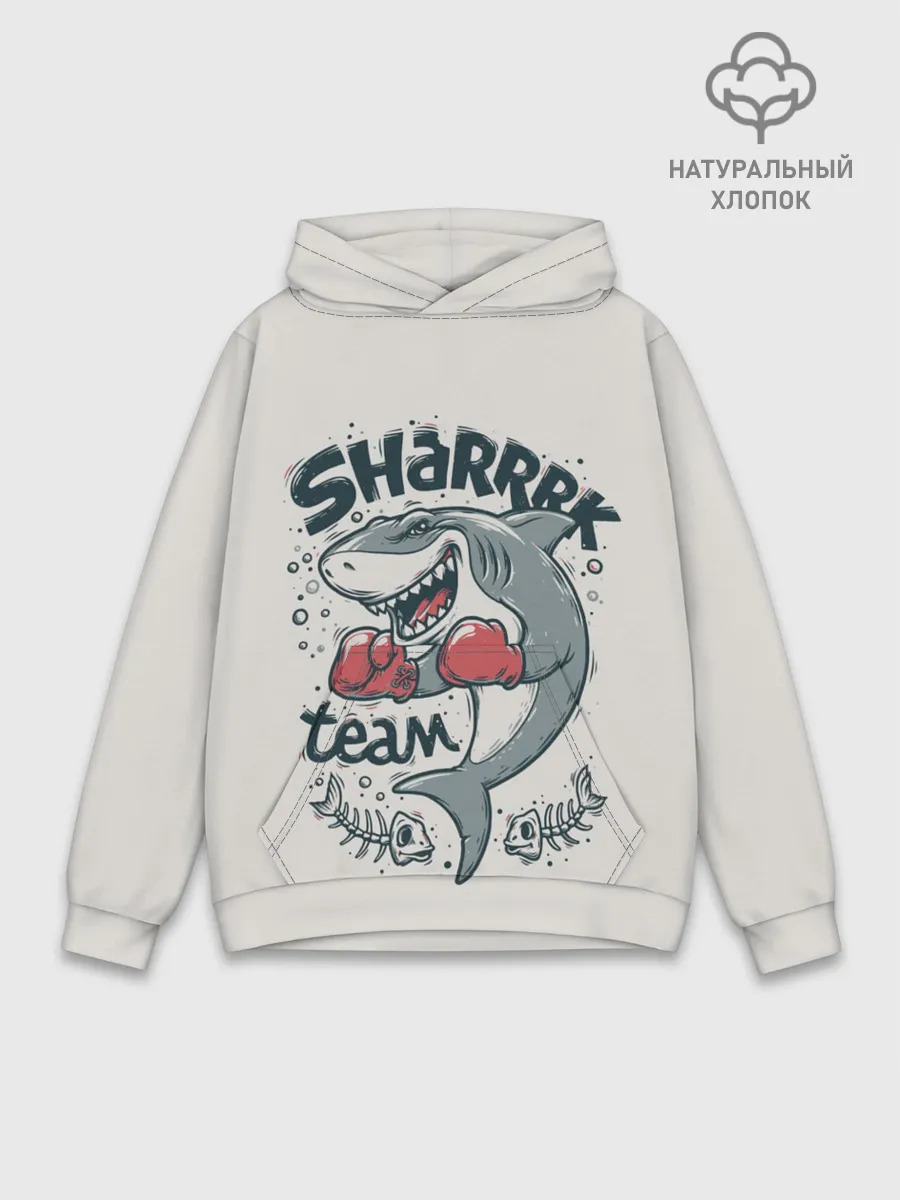 Худи мужской база хлопок / Shark
