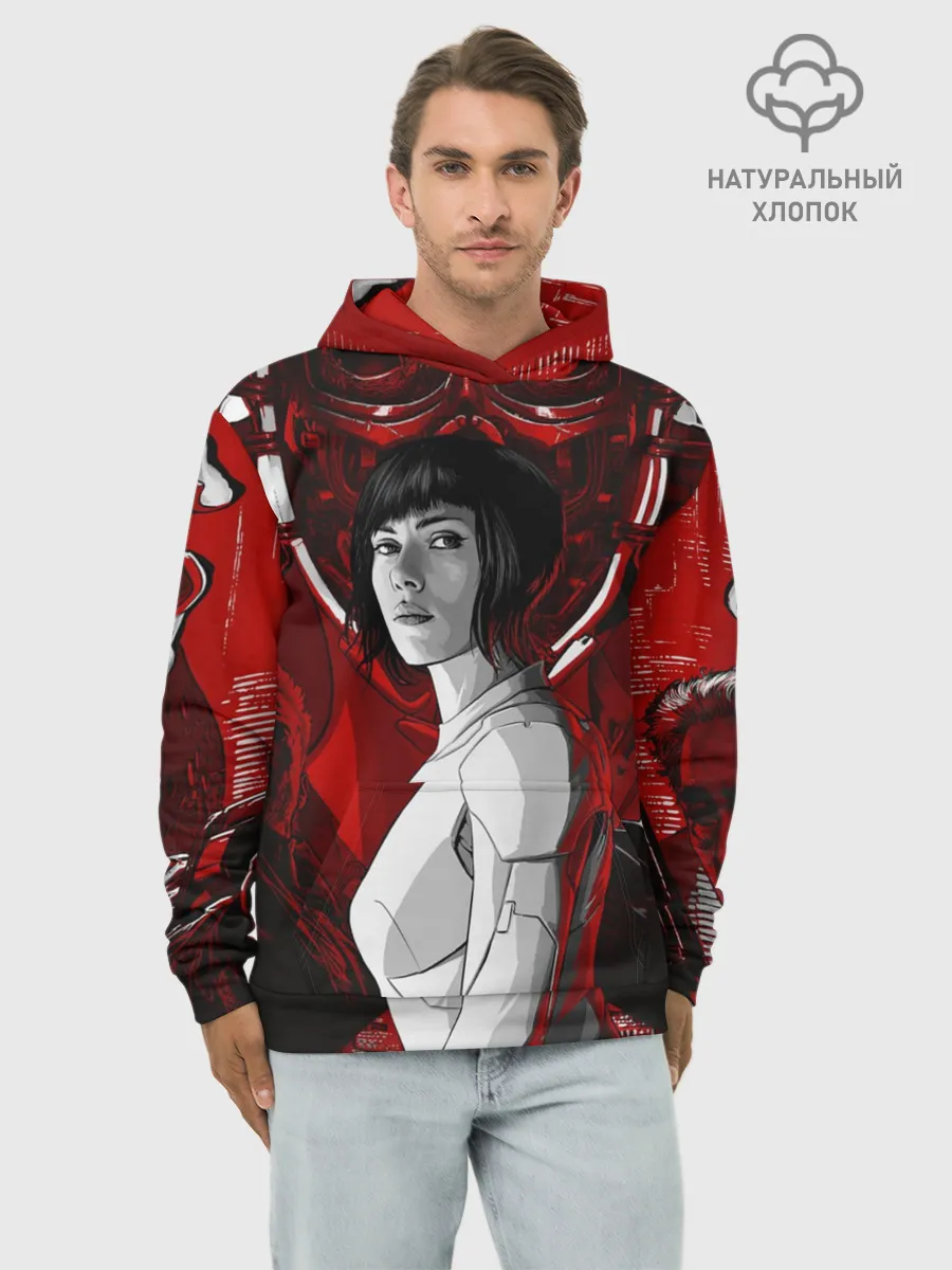 Худи мужской база хлопок / Призрак в доспехах