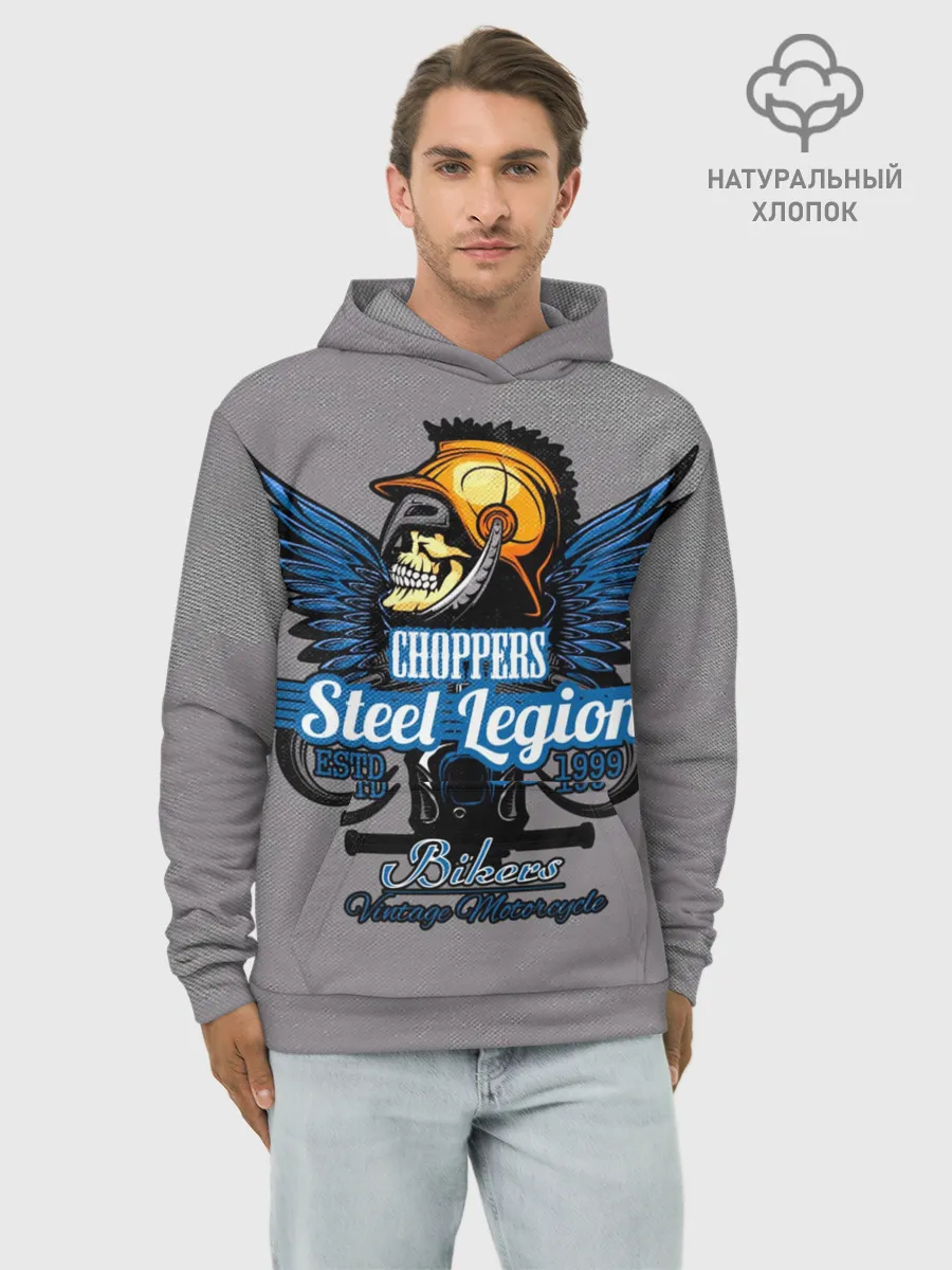 Худи мужской база хлопок / Motors-4