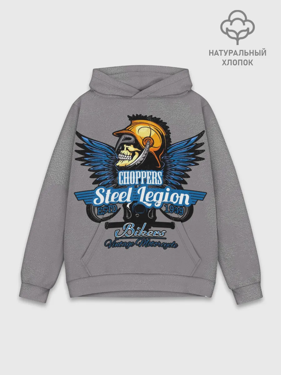 Худи мужской база хлопок / Motors-4