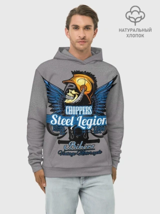 Худи мужской база хлопок / Motors-4