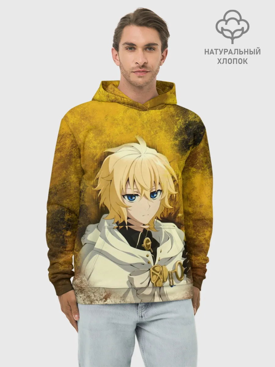 Худи мужской база хлопок / Mikaela Hyakuya