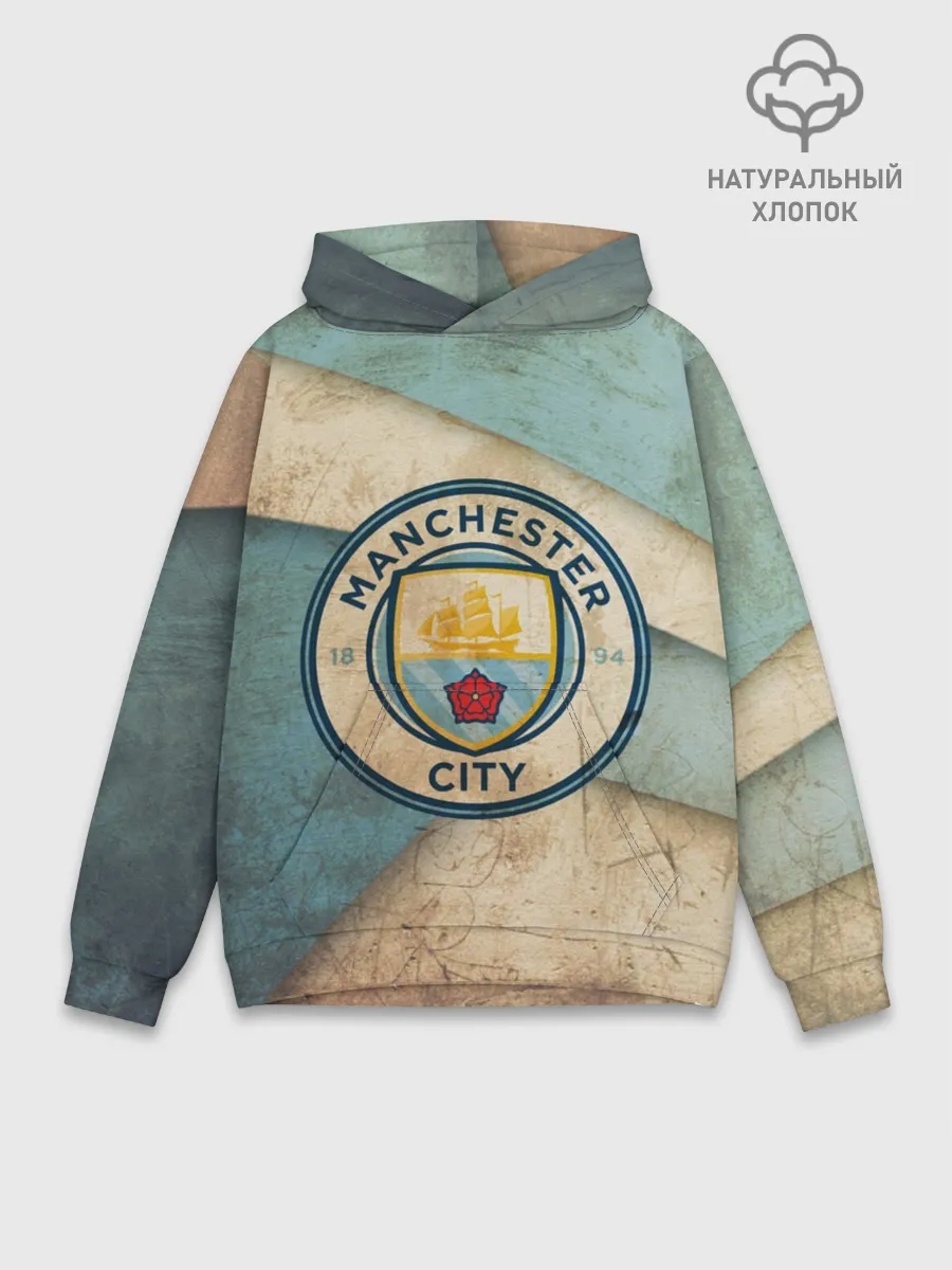 Худи мужской база хлопок / Манчестер сити олд