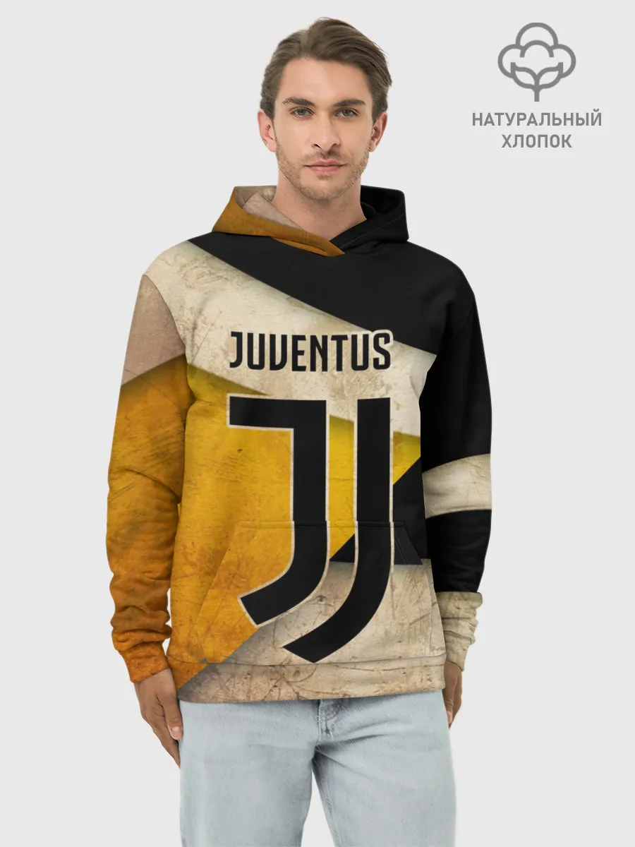 Худи мужской база хлопок / Ювентус олд