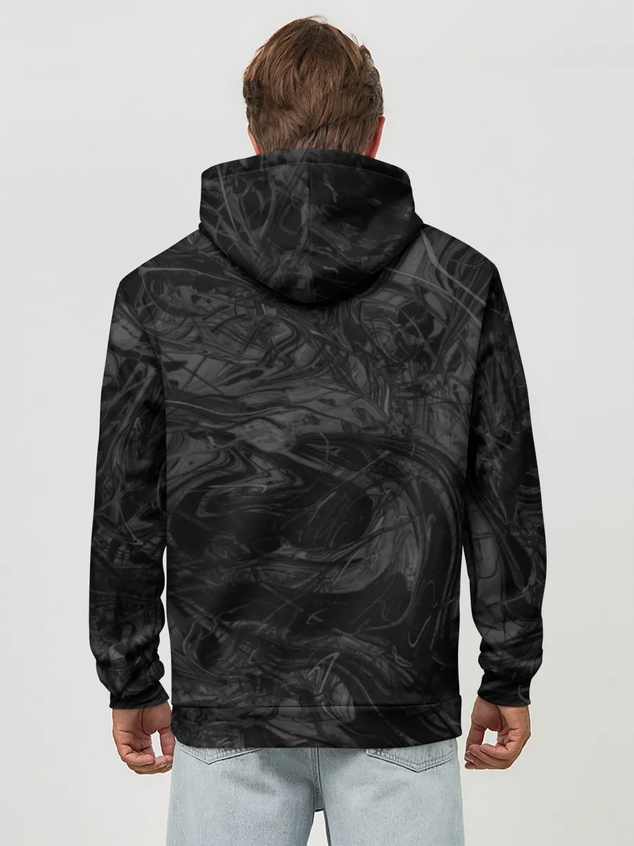 Худи мужской база хлопок / Серая материя