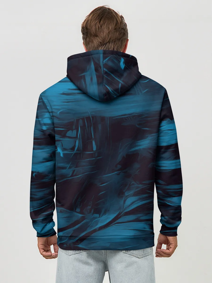 Худи мужской база хлопок / Холодные краски