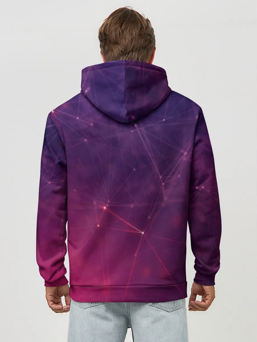 Худи мужской база хлопок / Космическая текстура