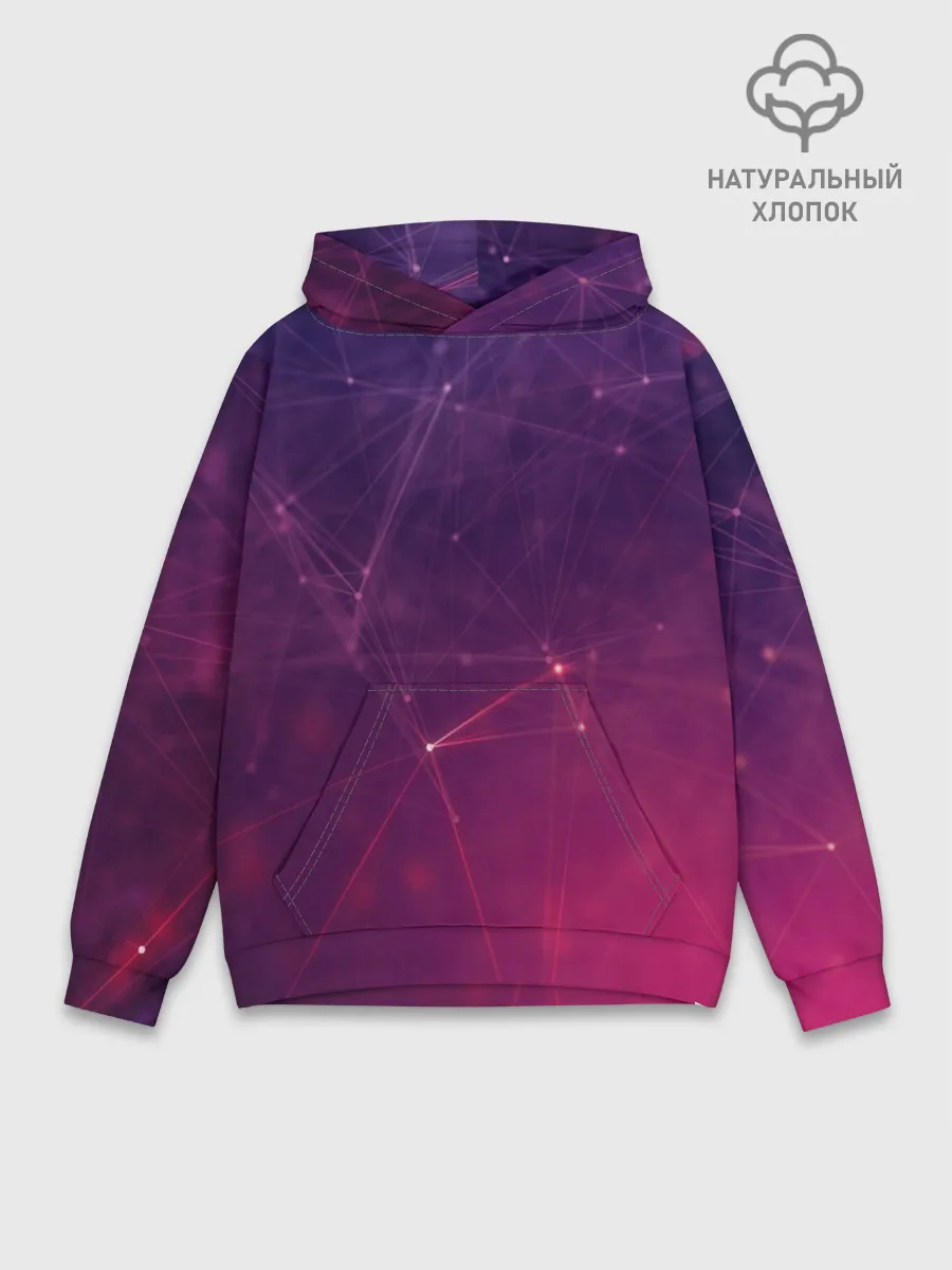 Худи мужской база хлопок / Космическая текстура