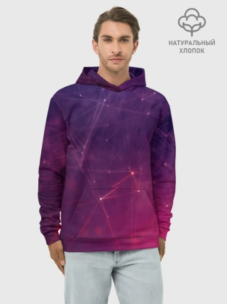 Худи мужской база хлопок / Космическая текстура
