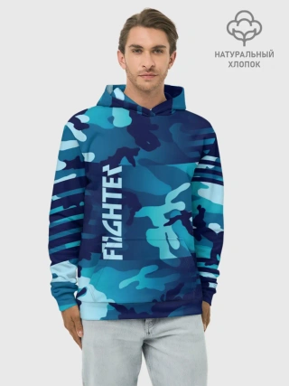 Худи мужской база хлопок / FIGHTER