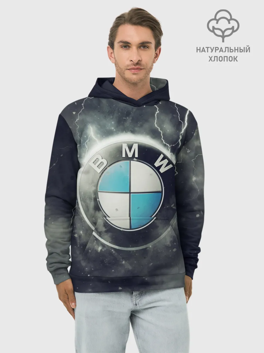 Худи мужской база хлопок / Логотип BMW