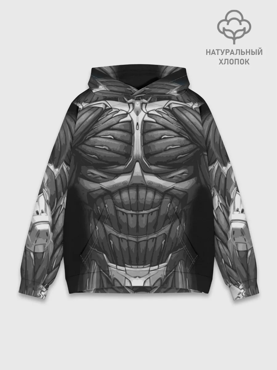 Худи мужской база хлопок / Экзоскелет CRYSIS