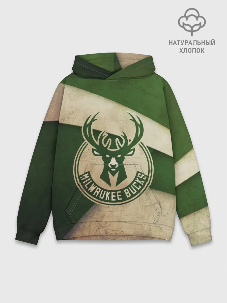 Худи мужской база хлопок / Милуоки Бакс