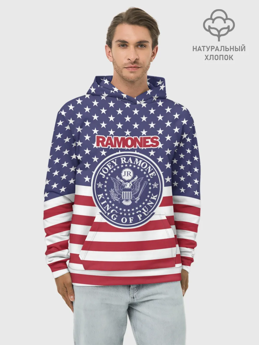 Худи мужской база хлопок / Ramones
