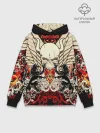 Худи мужской база хлопок / Vintage Skull Art v2
