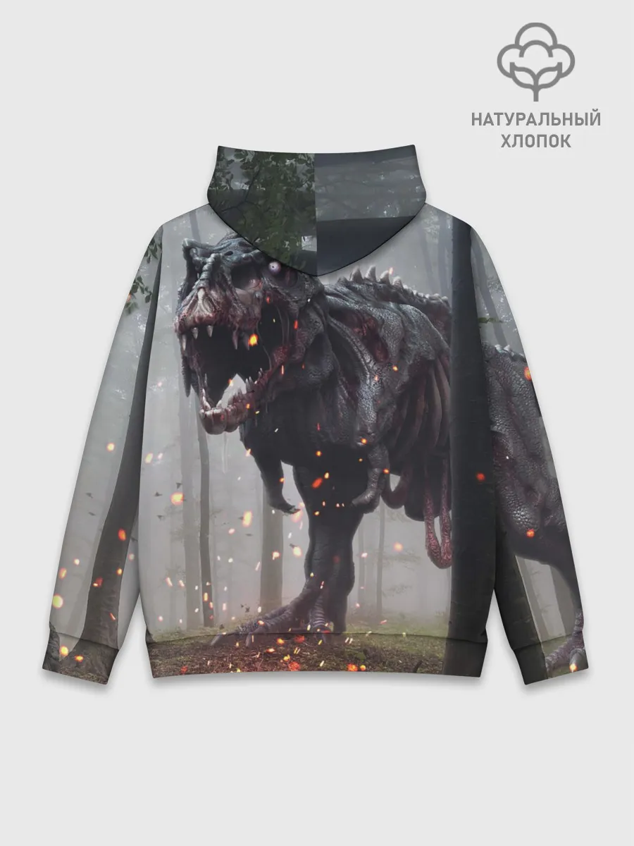 Худи мужской база хлопок / мир юрского периода