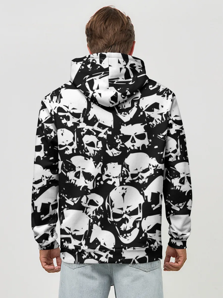 Худи мужской база хлопок / черепа