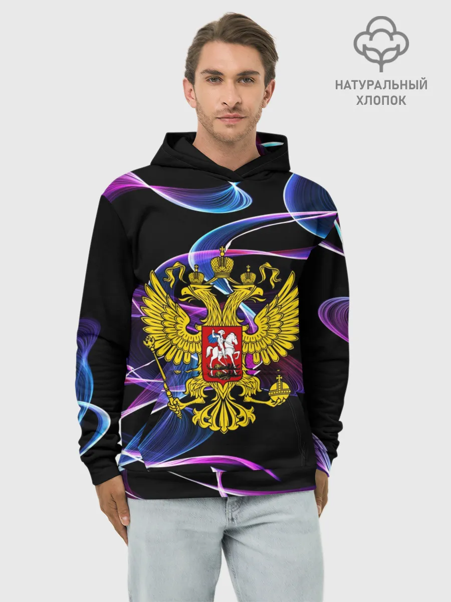 Худи мужской база хлопок / RUSSIA