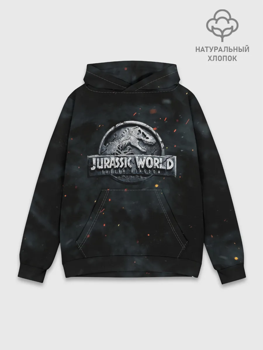 Худи мужской база хлопок / Мир Юрского Периода