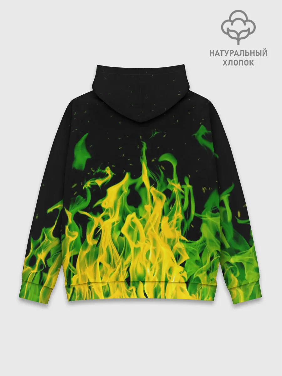 Худи мужской база хлопок / Дикий огонь