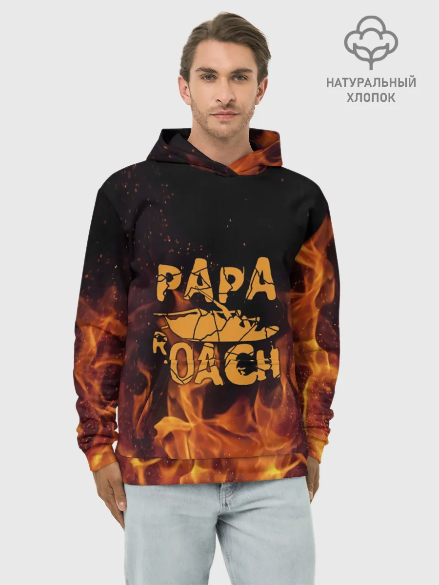 Худи мужской база хлопок / Papa Roach