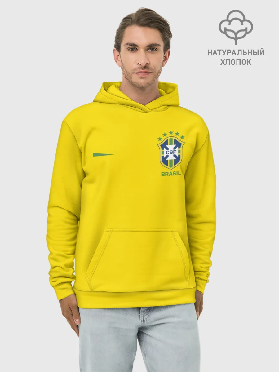 Худи мужской база хлопок / Сборная Бразилии