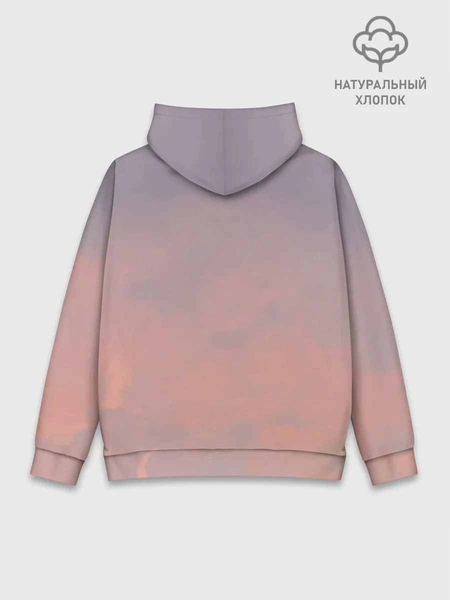 Худи мужской база хлопок / Девушка с зонтом